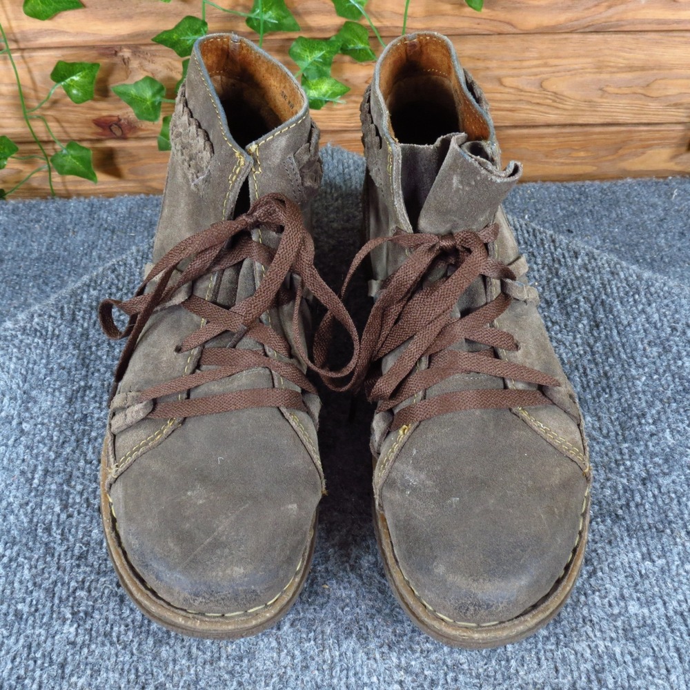 Born Temple II Women Ankle Boots Size 10 Walking Outdoor Brown Suede Lace Up - Picture 4 of 9